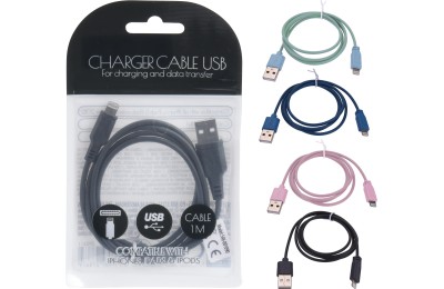 CABLE CARGADOR USB IPHONE KOOP. 1MT.