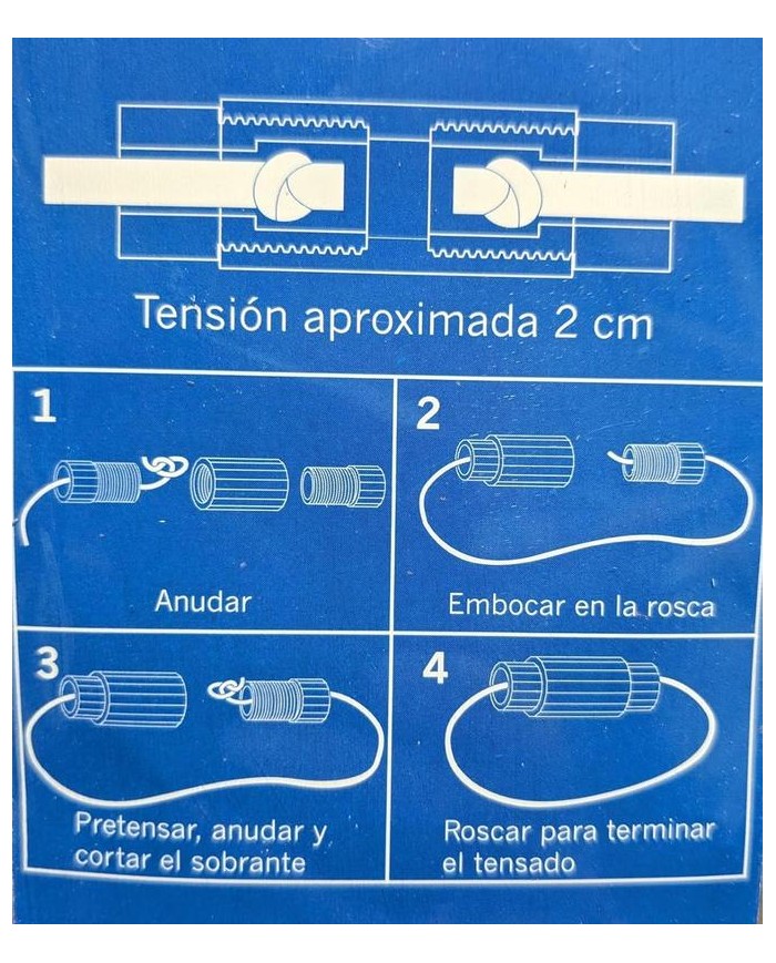 CONECTOR TENSOR CUNCIAL PARA CUERDA TENDEDERO B/2UDS. 201016