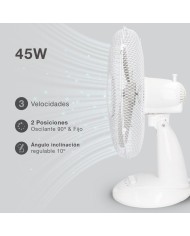 VENTILADOR DE SOBREMESA GSC BLANCO 45W. 43CMS. 005000702