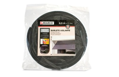 BURLETE MIARCO ADHESIVO ESPUMA GRIS 17MMX6,5MT