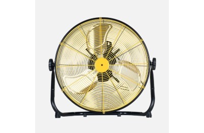 VENTILADOR DE SUELO INDUSTRIAL FABRILAMP MODELO MAPACHE NEGRO/AMARILLO 140W. 62CMS. 256871250