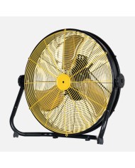 VENTILADOR DE SUELO INDUSTRIAL FABRILAMP MODELO MAPACHE NEGRO/AMARILLO 140W. 62CMS. 256871250