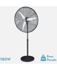 VENTILADOR DE PIE FABRILAMP MODELO ALARCON NEGRO 180W. 65CMS. 213241109