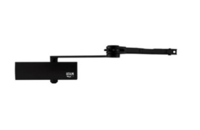 CIERRAPUERTAS IFAM U32 NEGRO CON RETENEDOR CPU32-BLK