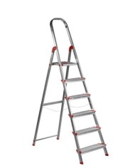 ESCALERA ROLSER ALUMINIO 6 PELDAÑOS ANCHOS NOR039