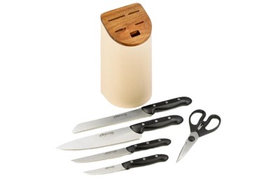 JUEGO CUCHILLOS ARCOS COCINA MAITRE BLANCO 5PZS. 153300