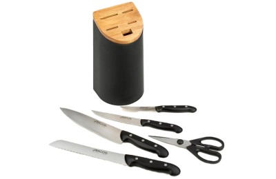 JUEGO CUCHILLOS ARCOS COCINA MAITRE NEGRO 5PZS. 153300