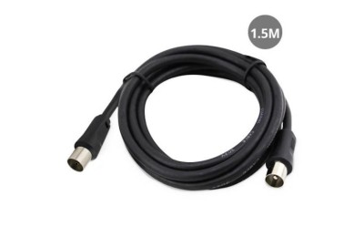 CABLE COAXIAL GSC 3C2V MACHO A HEMBRA NEGRO 1,5MTS.