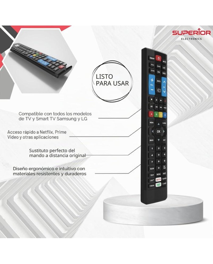 MANDO A DISTANCIA SMART TV SUPERIOR LG/SAMSUNG