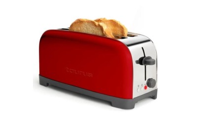 TOSTADORA TAURUS VINTAGE RED 2 REBANADAS RANURA LARGA 1400W. 960654000