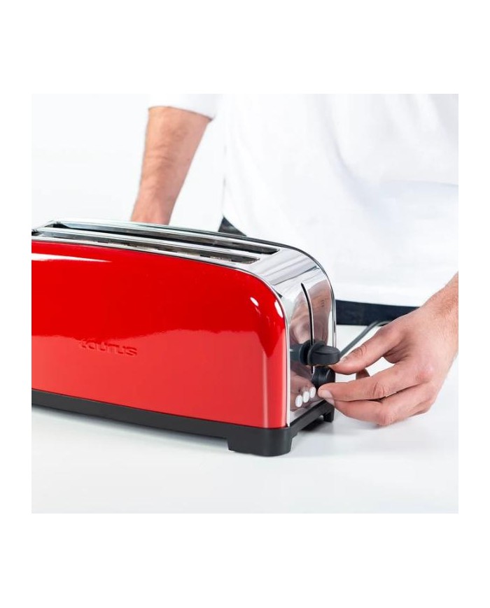 TOSTADORA TAURUS VINTAGE RED 2 REBANADAS RANURA LARGA 1400W. 960654000