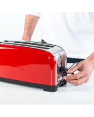 TOSTADORA TAURUS VINTAGE RED 2 REBANADAS RANURA LARGA 1400W. 960654000
