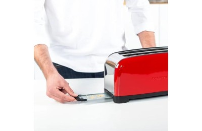 TOSTADORA TAURUS VINTAGE RED 2 REBANADAS RANURA LARGA 1400W. 960654000