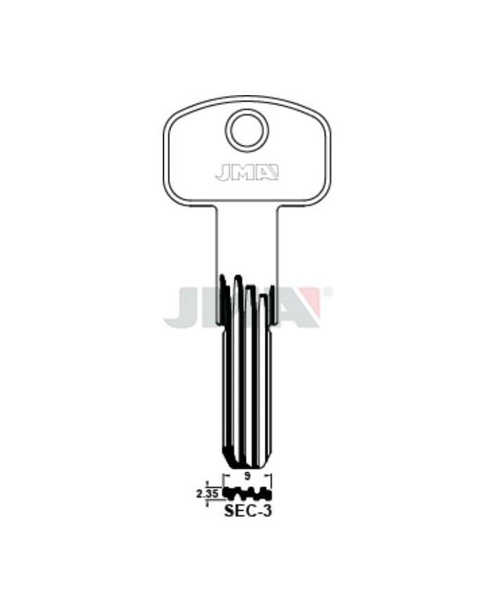 LLAVES BRUTO SEGURIDAD SEC-3     LATON