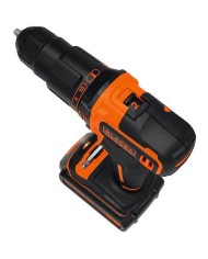 TALADRO PERCUTOR 18V BLACK & DECKER 2 BATERIAS + 100 ACCESORIOS Y MALETIN BDCHD18D2AB-QW