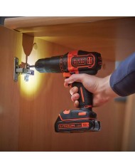 TALADRO PERCUTOR 18V BLACK & DECKER 2 BATERIAS + 100 ACCESORIOS Y MALETIN BDCHD18D2AB-QW