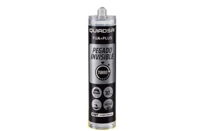 ADHESIVO QUIADSA FIJA+PLUS TURBO INVISIBLE 290ML.