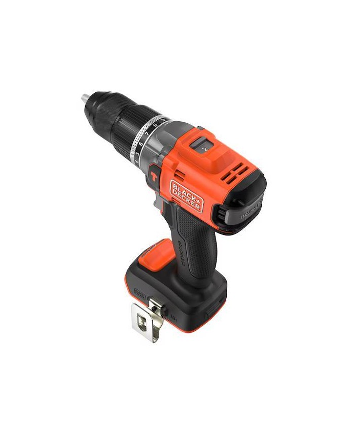 TALADRO PERCUTOR + AMOLADORA 115MM. BLACK & DECKER 18V.SIN ESCOBILLAS 2BATERIAS 2Ah Y 4Ah BOLSA BCK24D1M1SB-QW