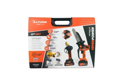 KIT PODA ALTUNA TIJERA AF37 + MOTOSIERRA AF180 2BATERIAS 21V-4AH AFKIT3