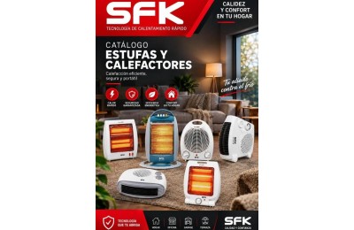 ESTUFA DE CUARZO SFK MODELO SAPPORO 800W. SUELO K-4