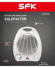 CALEFACTOR SFK HORIZONTAL MODELO SEUL 2000W. K-5