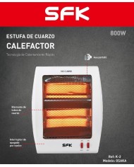 CALEFACTOR SFK VERTICAL MODELO PEKIN 2000W. K-3