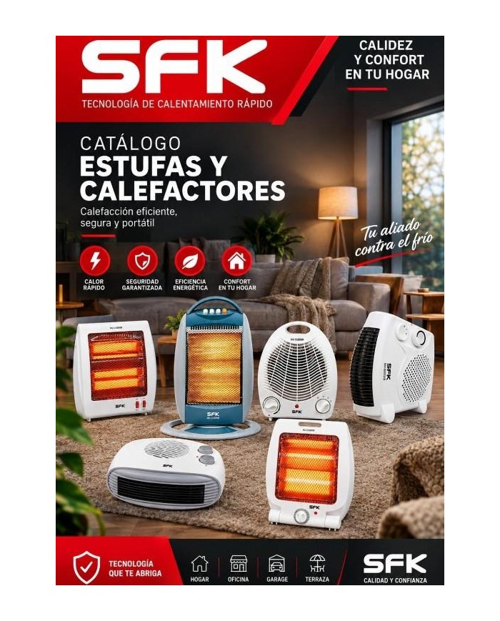 ESTUFA DE CUARZO SFK MODELO OSAKA 800W. SUELO K-2