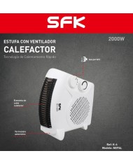 CALEFACTOR SFK HORIZONTAL MODELO SEUL 2000W. K-5