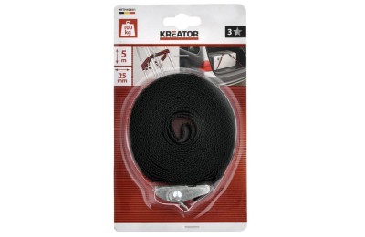 CINTA TRINQUETE KREATOR CON HEBILLA 25MM. 5MTS. 100KGS. KRTH40801