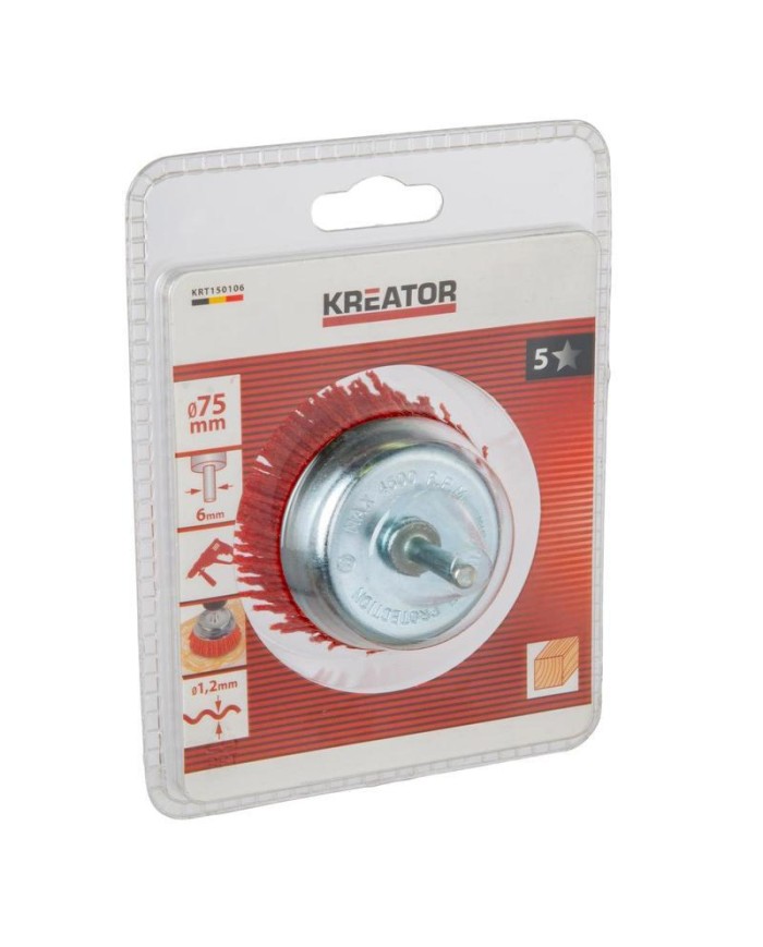 CEPILLO TAZA KREATOR NYLON 75MM. KRT150106