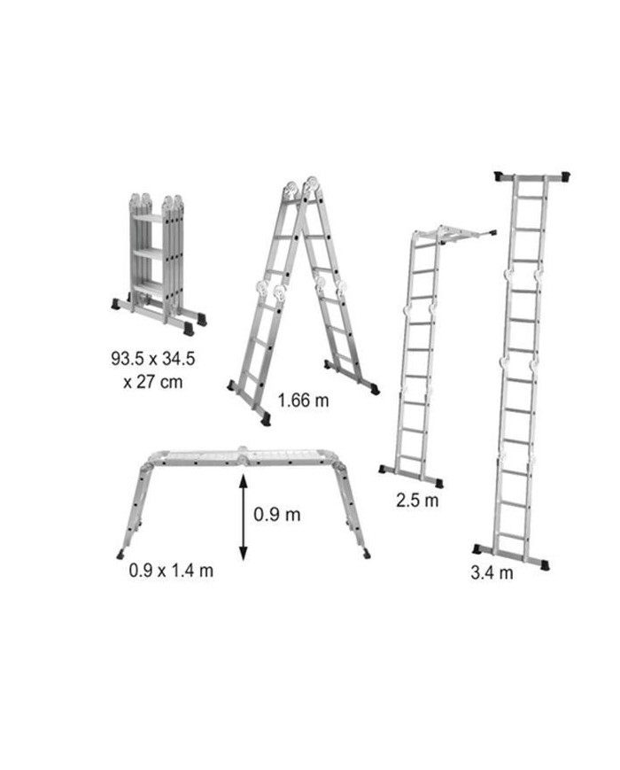 ESCALERA VOREL MULTIFUNCIONAL 4X3 17704
