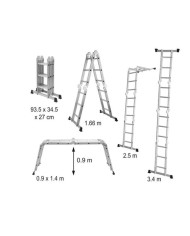 ESCALERA VOREL MULTIFUNCIONAL 4X3 17704