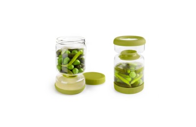 TARRO PARA ENCURTIDOS IBILI DOBLE FONDO 700ML. + 310ML. 632110