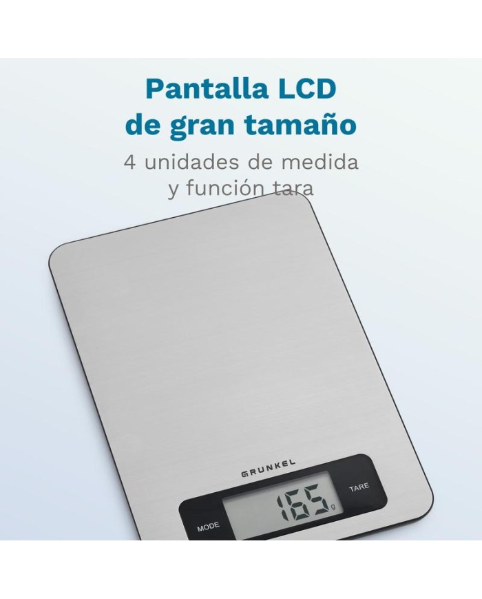 BASCULA COCINA GRUNKEL INOXIDABLE 5KGS. BC-COOKXT