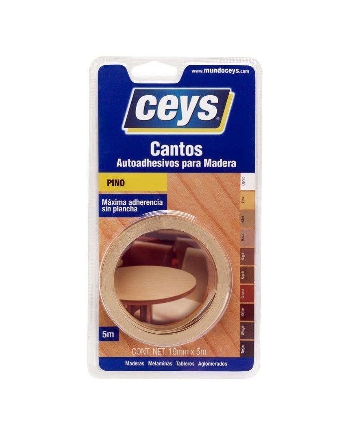 CANTO ADHESIVO CEYS PINO ROLLO 5MTS.