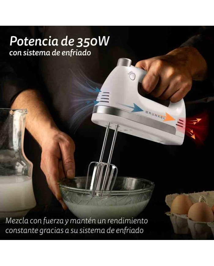 BATIDORA AMASADORA GRUNKEL  350W. + ACCESORIOS AM-350TURBO5
