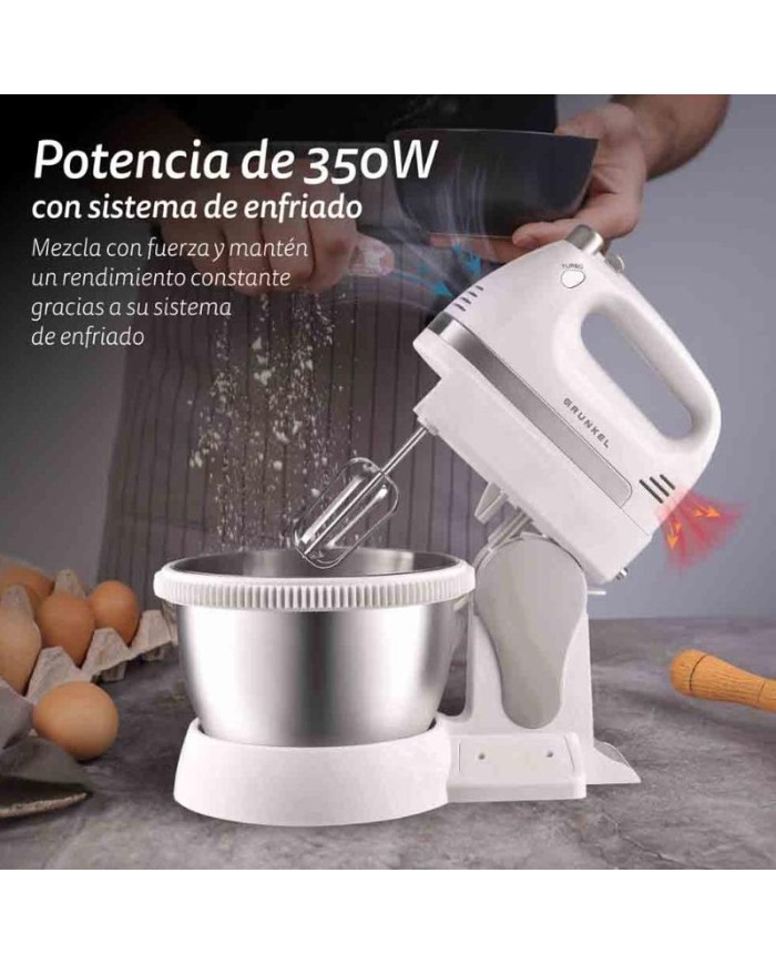 BATIDORA AMASADORA GRUNKEL 350W. BOL 3'5LTS. AM-350TURBO5BOWL