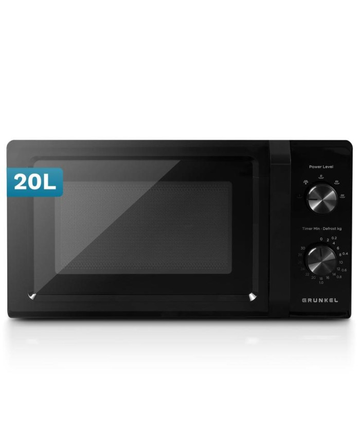 MICROONDAS GRUNKEL NEGRO SIN GRILL 20LTS. 700W. MW-20MN