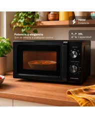 MICROONDAS GRUNKEL NEGRO SIN GRILL 20LTS. 700W. MW-20MN