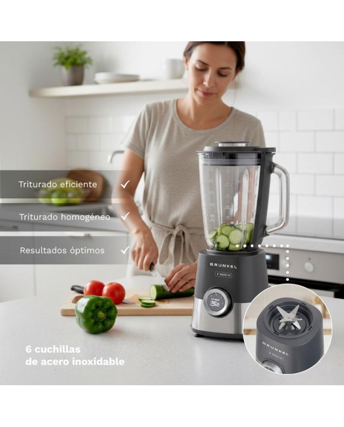 BATIDORA VASO GRUNKEL NEGRA 1000W. 1'5LTS. BAT-1000ADV