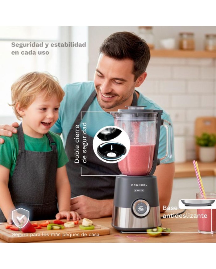 BATIDORA VASO GRUNKEL NEGRA 1000W. 1'5LTS. BAT-1000ADV
