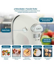 BATIDORA AMASADORA GRUNKEL  350W. + ACCESORIOS AM-350TURBO5