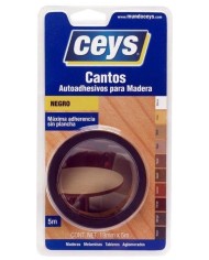 CANTO ADHESIVO CEYS NEGRO ROLLO 5MTS.