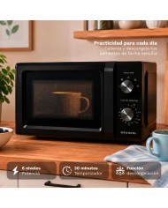 MICROONDAS GRUNKEL NEGRO SIN GRILL 20LTS. 700W. MW-20MN