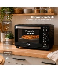 HORNO GRUNKEL 1300W. 230º 23LTS. 3 FUNCIONES HR-23EASY