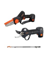 KIT PODA BAHCO TIJERA+MOTOSIERRA Y PERTIGA 2BATERIAS 12'6V-2'5AH BCL226+BCL104+TP