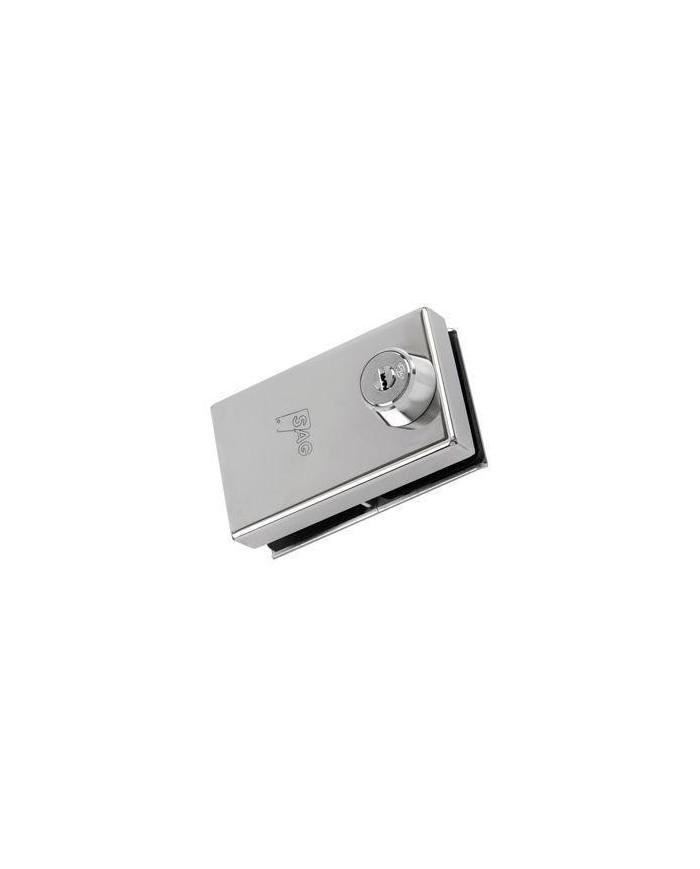 CERRADURA PUERTA CRISTAL SAG VRC ACERO INOXIDABLE