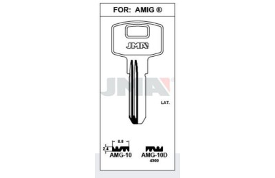 LLAVES BRUTO SEGURIDAD AMG-10D   LATON