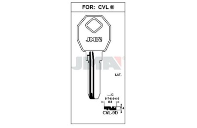 LLAVES BRUTO SEGURIDAD CVL-9D    LATON