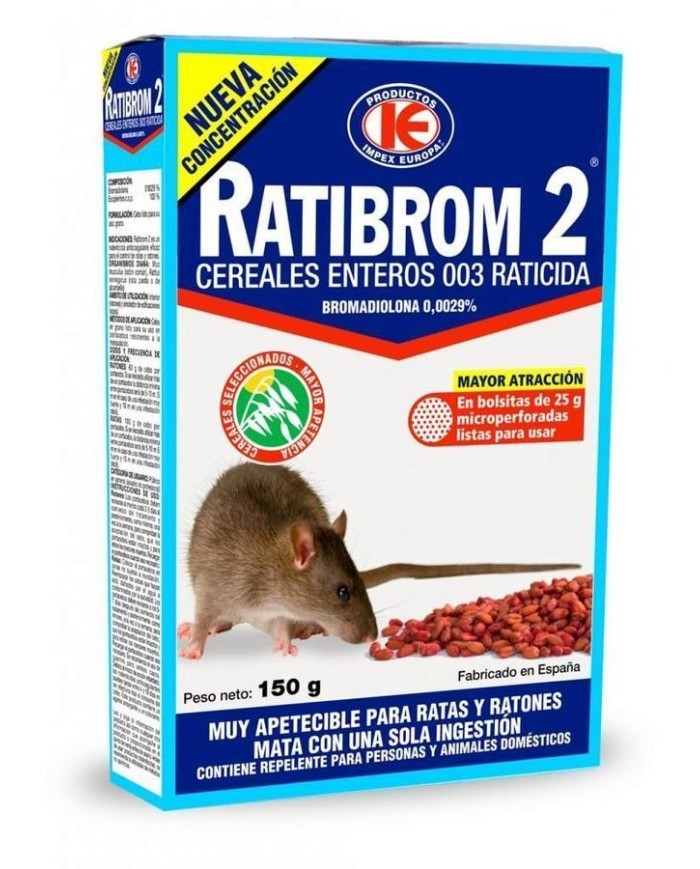 RATICIDA RATIBROM-2 CEREALES 150GRS. D01.325